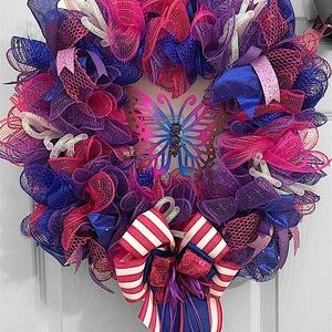 Handmade butterfly wreath